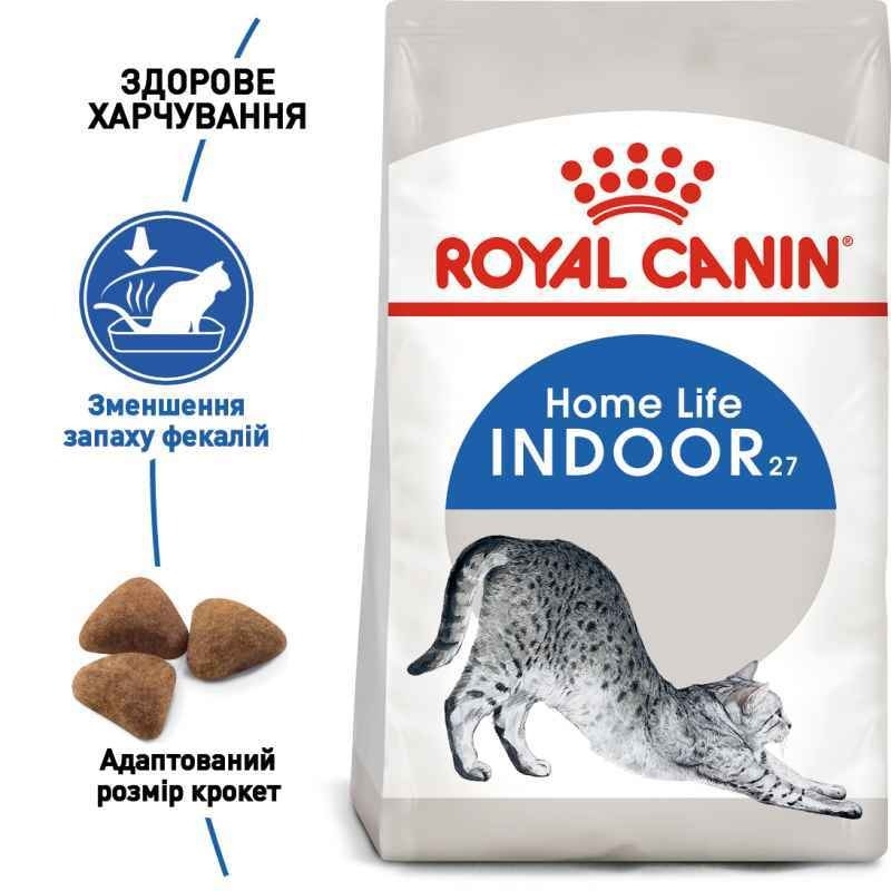 АКЦИЯ Royal Canin INDOOR для кошек в возрасте от 1 года до 7 лет набор корму 2 кг + 4 паучи  -  Сухой корм для кошек -   Потребность: Обмен веществ  