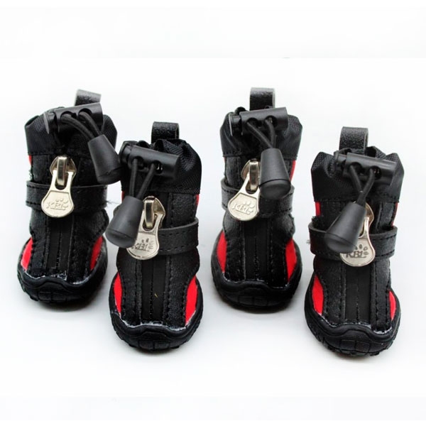 Обувь для собак плащевка трикотаж красная 1096  -  Демисезонная одежда для собак 
