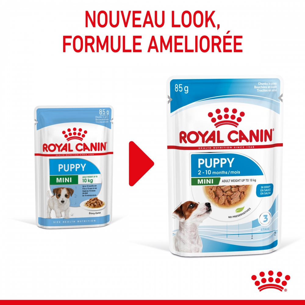 Royal Canin MINI PUPPY (Роял Канин) для цуценят дрібних порід  -  Вологий корм для собак -   Вага консервів: До 500 г  