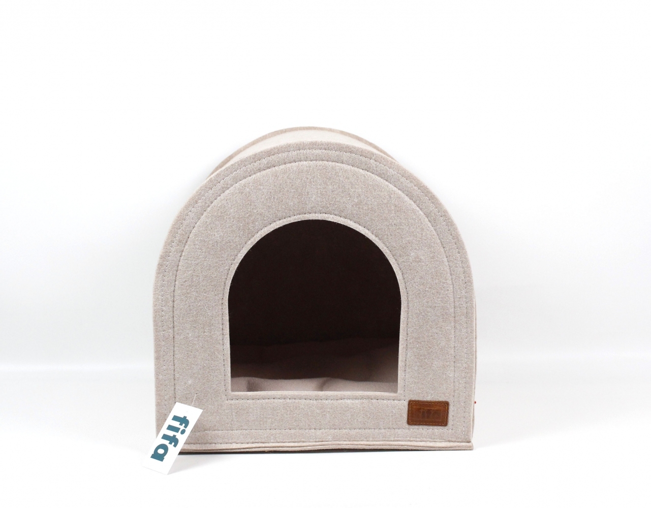 Домик войлок бежевый, 40х40х40 см  -  Собаки - Fifa     