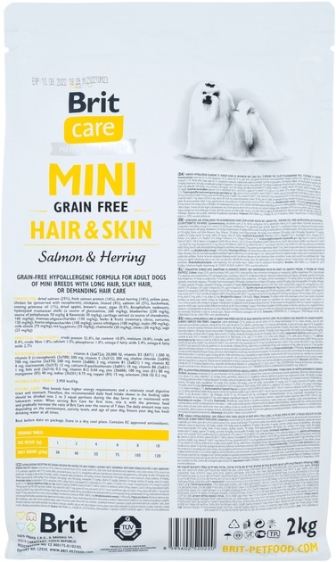 Brit Care Mini Grain Free Hair&Skin сухой корм для взрослых собак миниатюрных пород 2 кг  - Similar products