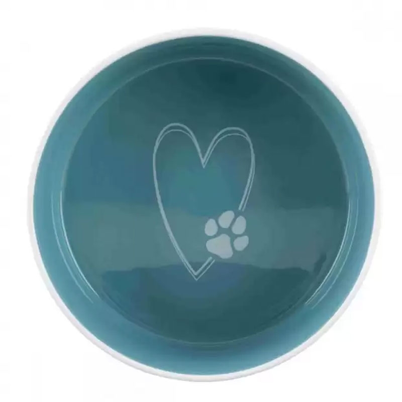 Миска для собак Pets Home керамическая голубая 0,3л/12см 25050  -  Миски и стойки для собак -   Материал: Керамические  