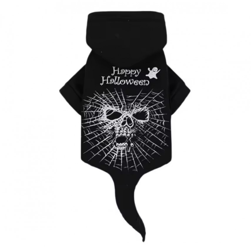 Худи Happy Halloween черный  -  Одежда для собак размер XL 