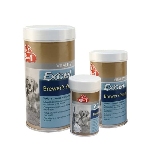 8 in 1 Brewer's Yeast Excel - Пивные дрожжи для кошек и собак  - Витамины для шерсти собак