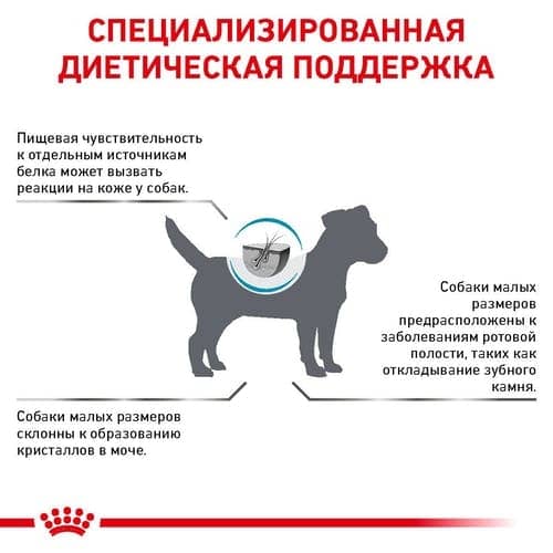 Royal Canin HYPOALLERGENIC SMALL DOG для собак мелких пород при пищевой аллергии 1 кг  -  Сухой корм для собак -   Возраст: Взрослые  