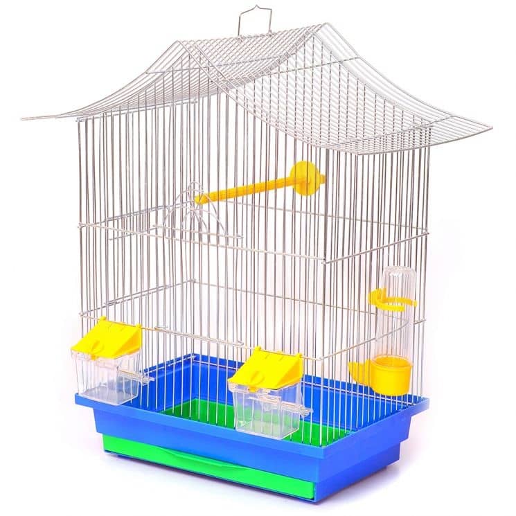 Клетка для птиц Мини 3  -  Клетки для попугаев -   Вид крыши: Домик  