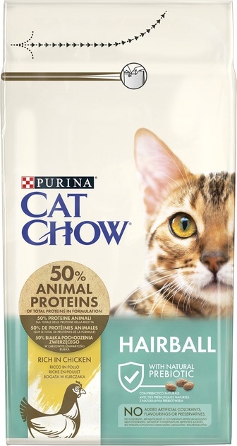 АКЦІЯ Cat Chow Hairball Control сухий корм для виведення вовни з куркою для котів 1,5 кг  - Similar products