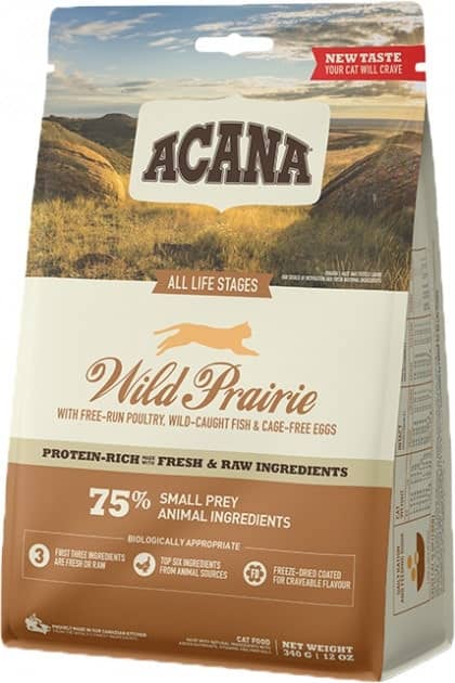 ACANA Wild Prairie Cat корм для котів і кошенят всіх порід і вікових груп з індичкою  -  Корм для виведення вовни -    