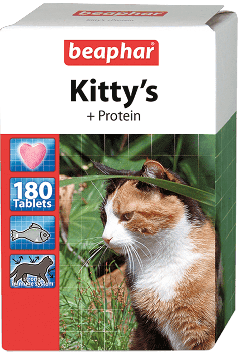 Beaphar Kitty's Protein з протеїном ласощі для котів  -  Ласощі для кішок -   Потреба Імунна система  