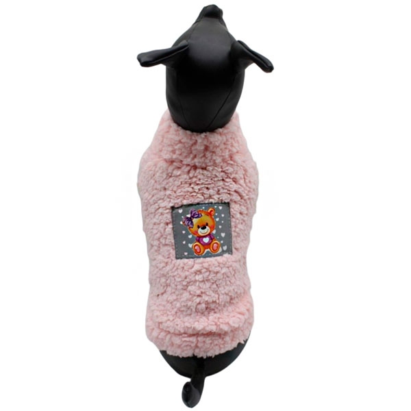 Кофта Мимиша розовая на овчине (девочка)  -  Свитера для собак 