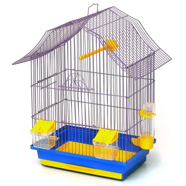 Клетка для попугаев Мини 2  -  Клетки для попугаев -   Вид крыши: Домик  
