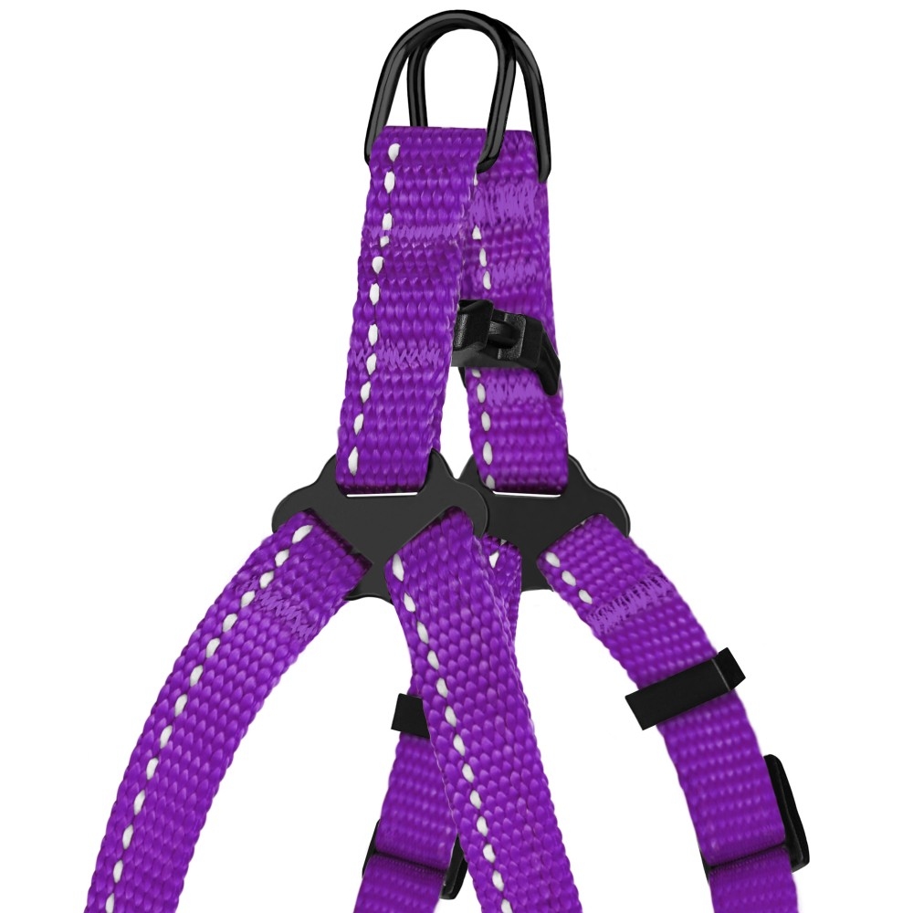 Шлея для собак BronzeDog фиолетовая пластиковый фастекс 1307 68Т  -  Шлеи для собак -   Размер: Средние  