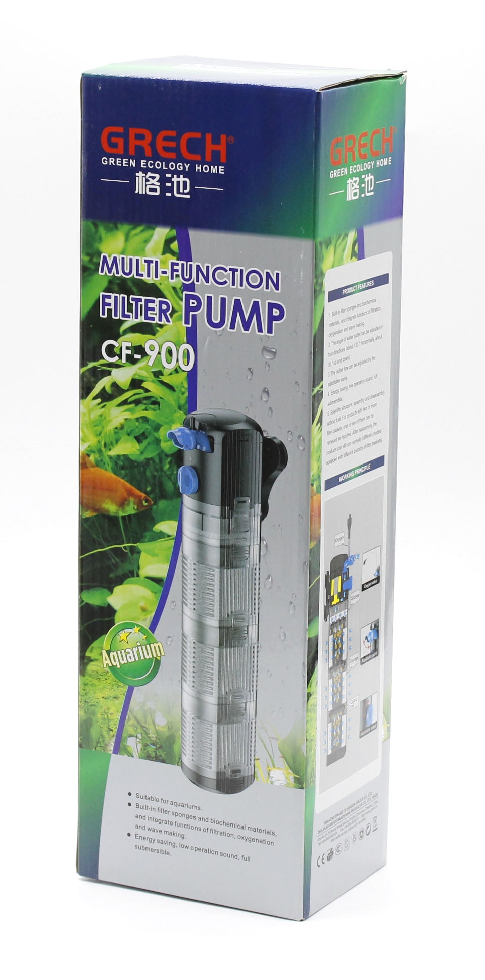 Фильтр SunSun CF-900S, 12вт, 900л/ч, до 300л  -  Фильтры внутренние для аквариума -   Объем аквариума: 101-250л  