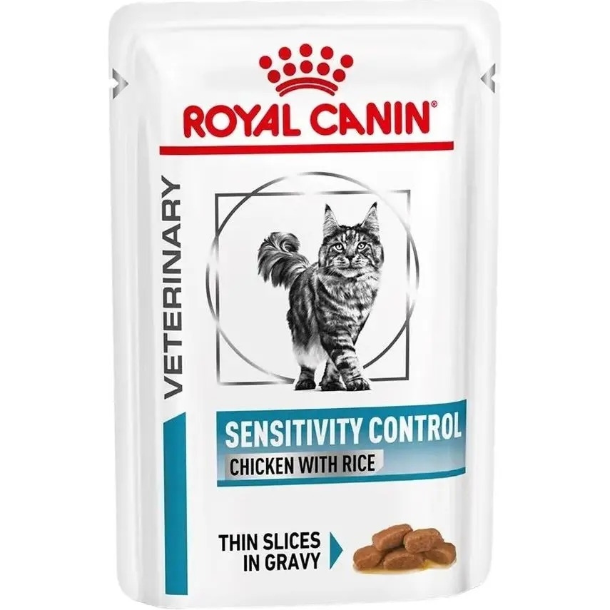 АКЦИЯ Royal Canin Sensitivity Control Chicken with rice влажный корм для кошек 8+4 по 85 г  -  Влажный корм для котов -   Вес консервов: Более 1000 г  