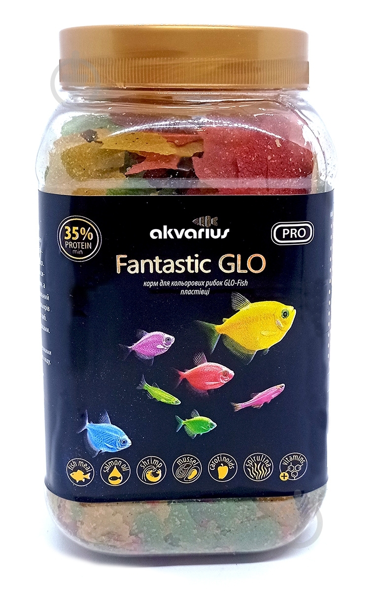 Пластівці Fantastic GLO-fish, Акваріус, банка 80г  - 