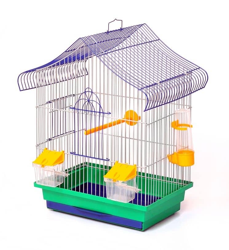 Клетка для птиц Мини 1, Лори  -  Клетки для попугаев -   Вид крыши: Домик  