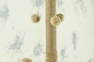 Когтеточка для кошек джутовая Арлекин основа 37*37 см, столб h67 см, 3 шара с игрушкой на пружине 2