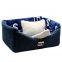 Лежак Бостон мебельная ткань велсофт синий, 52х44х25 см 0