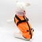 Жилет Вайлет оранжевый со шлейкой плащевка на байковой подкладке (девочка), S 5