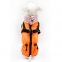 Жилет Вайлет оранжевый со шлейкой плащевка на байковой подкладке (девочка), S 4