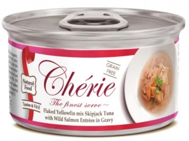 Cherie Signature Gravy Mix влажный корм с кусочками тунца и лосося в соусе для кошек 80 гр