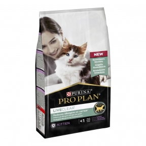 Pro Plan LiveClear Kitten Turkey Сухой корм для котят для уменьшения аллергенов на шерсти с индейкой 1,4кг