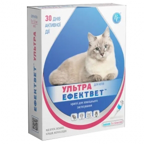 Эфектвет Ультра капли для кошек от блох 1мл (5 пипеток), ВетСинез