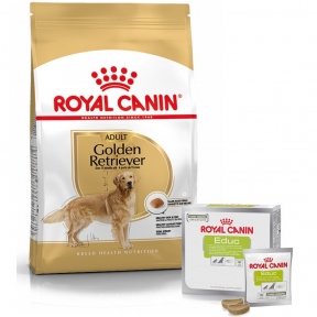 АКЦІЯ Royal Canin Golden Retriever Adult сухий корм для собак породи золотистий ретрівер 12 кг + Educ 30 шт