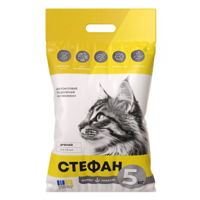 Наполнитель бентонитовый Стефан для кошачьего туалета, 5 кг
