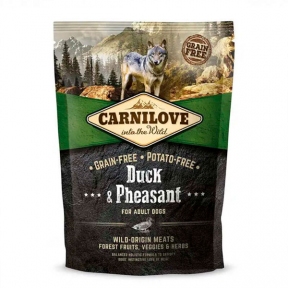 Carnilove Duck&Pheasant for Adult Dogs Беззерновой корм для собак с уткой и фазаном, 1,5 кг