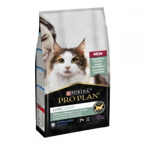 Pro Plan LiveClear Sterilised Turkey корм для стерилізованих котів для зменшення алергенів на шерсті з індичкою 1,4 кг