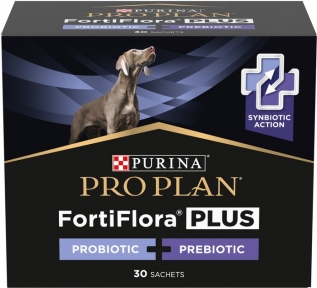 АКЦІЯ Purina Pro Plan FortiFlora Plus пробіотик для дорослих собак та цуценят для підтримки міклофлори кишечника 30x2 г