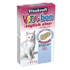 Мультивитаминный комплекс Vitakraft Vita-Bon для кошек 31 таб 24033