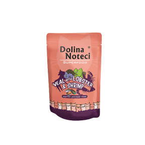 Dolina Noteci Premium Superfood влажный корм для кошек телятина, лобстер и креветка 85гр пауч 304739