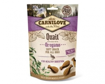 Лакомство Carnilove Dog Soft Snack для собак с перепелом и орегано 200г 