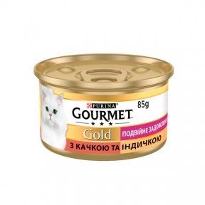 Gourmet Gold кусочки в подливе для кошек с уткой и индейкой, 85 г