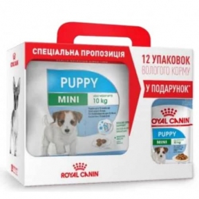 Акція сухий корм Royal Canin Medium Puppy 4кг + 12 павучів в подарунок