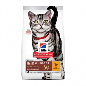 Hill's SP Feline Adult Hairball Indoor Chicken сухой корм для котов и кошек