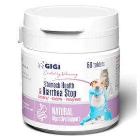 Таблетки GIGI Stomach Health&Diarrhea Stop (Ветсорбин) для нормализации работы ЖКТ, 60 шт
