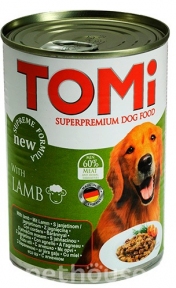 TOMi Lamb ягненок в соусе, Влажный корм консервы для собак, банка 400г