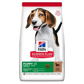 Hill's (Хиллс) Science Plan Puppy Medium with Lamb&Rice Сухой корм для щенков средних пород с ягненком и рисом
