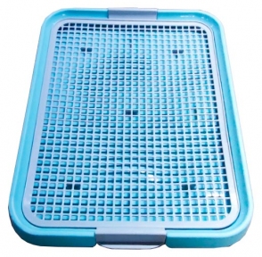 Туалет для собак под пелёнку голубой, 48х37х3 см