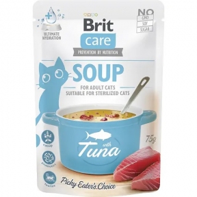 Влажный корм Brit Care Soup для кошек с тунцем 75 гр.