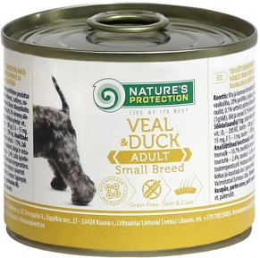 Корм Nature's Protection Adult small breed Veal & Duck для собак малых пород с телятиной и уткой 400 гр.