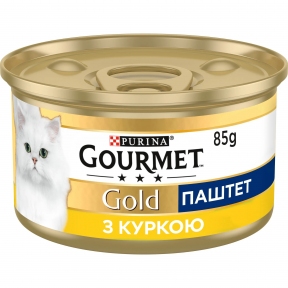 АКЦИЯ Gourmet Gold паштет влажный корм с курицей для кошек 85 гр