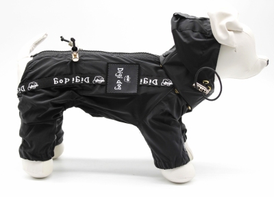 Дождевик Digi dog черный, XXS