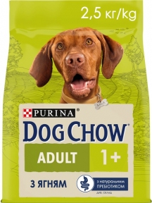 АКЦІЯ Purina DOG CHOW Adult сухий корм для дорослих собак з ягнятком 2.5 кг