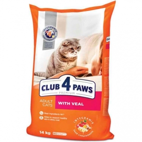 Club 4 Paws (Клуб 4 лапы) Premium Adult Cat Veal Сухой корм для котов с телятиной