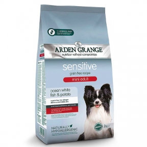 Arden Grange Sensitive Mini Adult Fish & Potato Беззерновой корм для собак маленьких пород с белой рыбой и картофелем