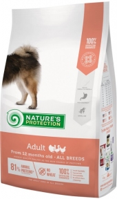 Корм Nature's Protection Adult All Breeds для собак із птицею. 